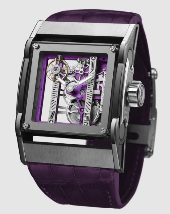 Hysek Replica Watch FURTIF SKELETON PURPLE FU4434B03